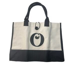 YOOFAN Initial Canvas Tote Bag - Personalized Monogrammed T
